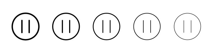Vector pause icon vector logo sign