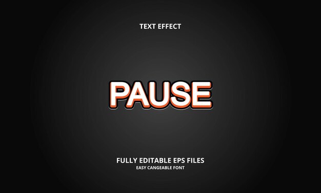 pause text effect