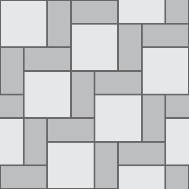 Vector pavement top view pattern grey mosaic bricks