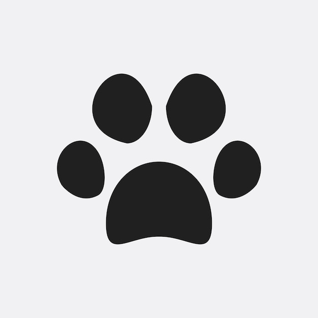 Vector paw icon illustration