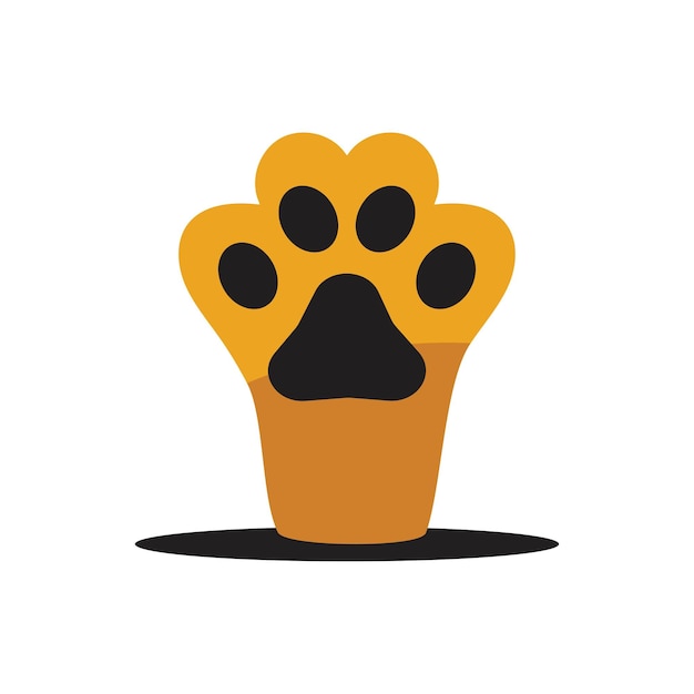 Paw logo ontwerp vector illustratie ontwerpsjabloon