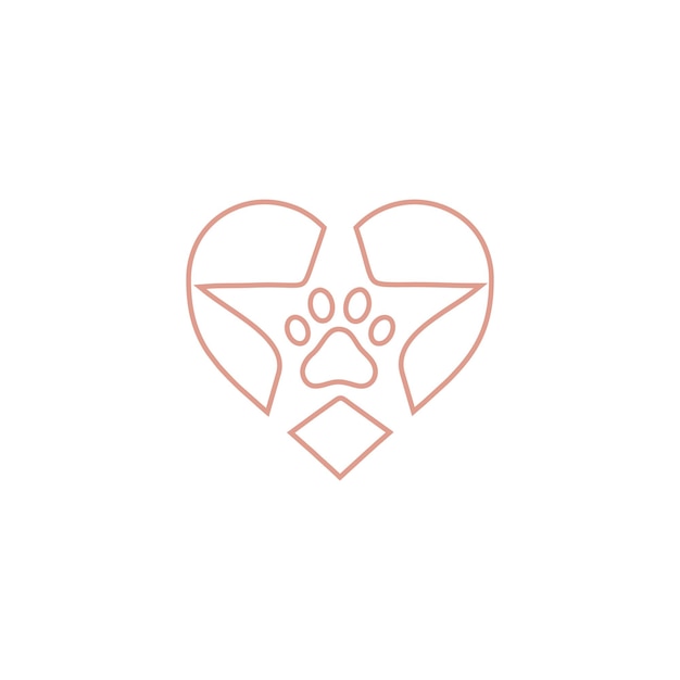 Paw love logo design