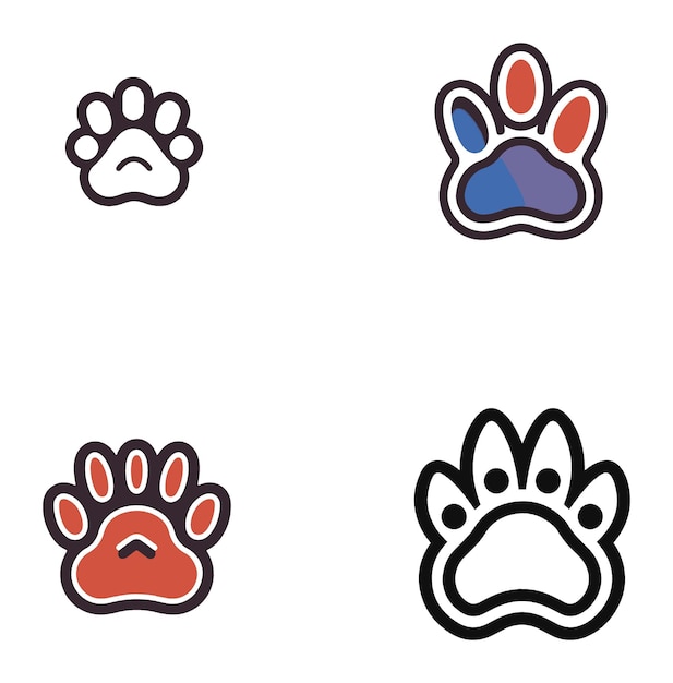 Vector paw patrol vector minimal flat icon pack