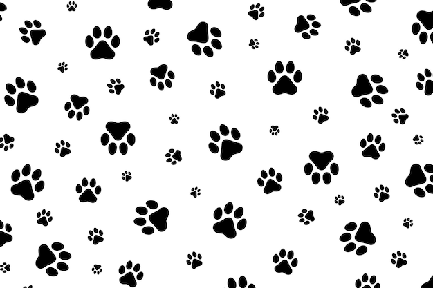 Vector paw print background