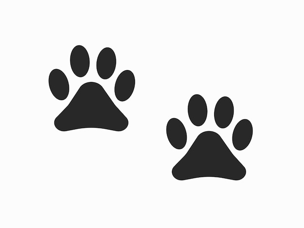 Vector paw print icon vector illustration