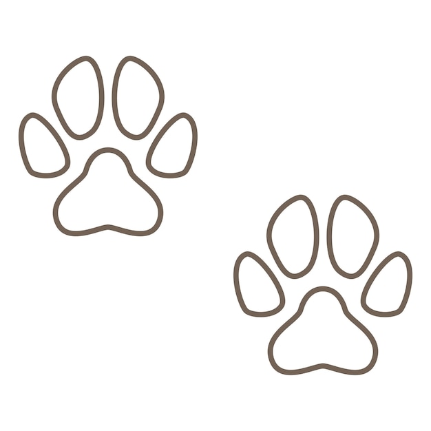 Paw print icon vector