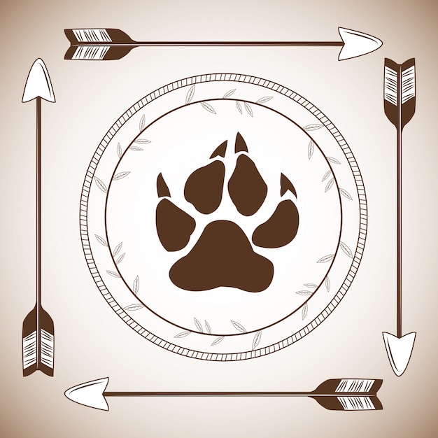 Paw print-pictogram