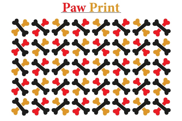 Vector paw print vector background