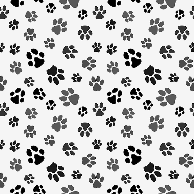 Paw Print Vector dierlijke voetafdrukken naadloze patroon