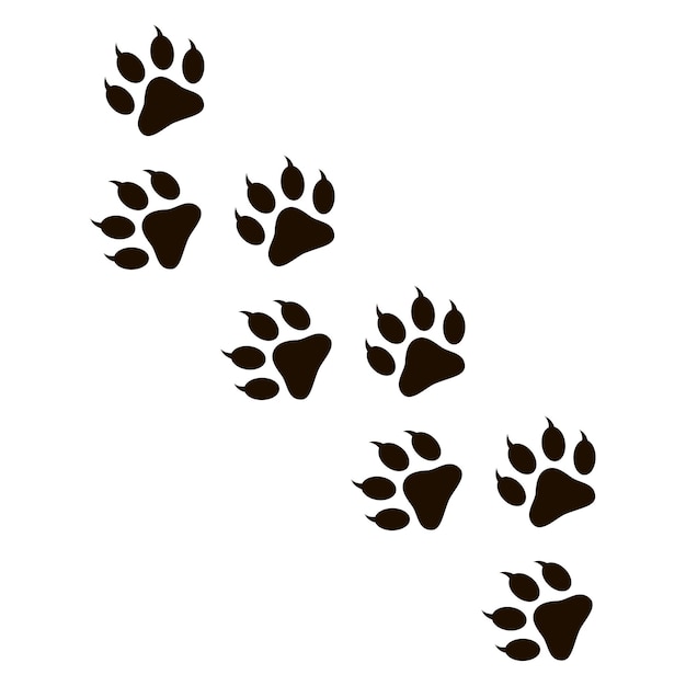 Paw sign icon Vector illustration