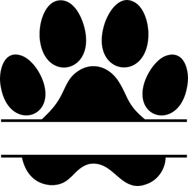 Vector paw split monogram