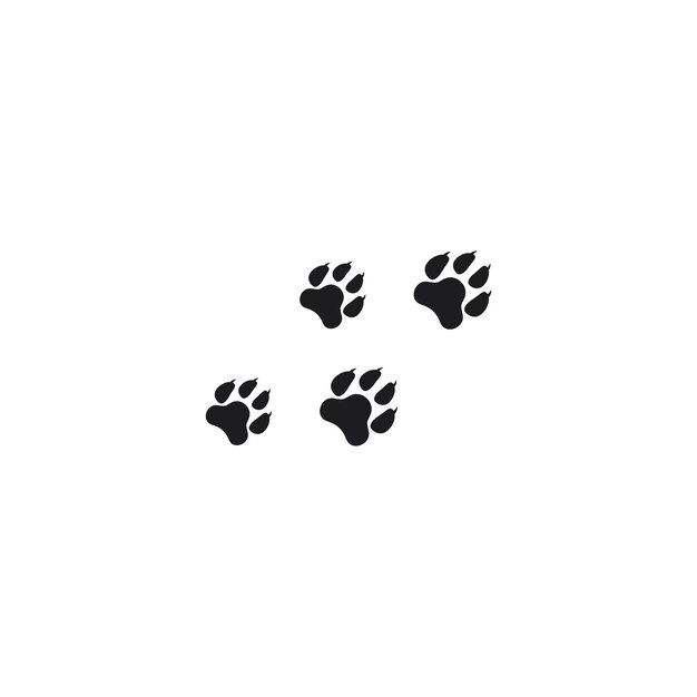 Paw template vector illustration