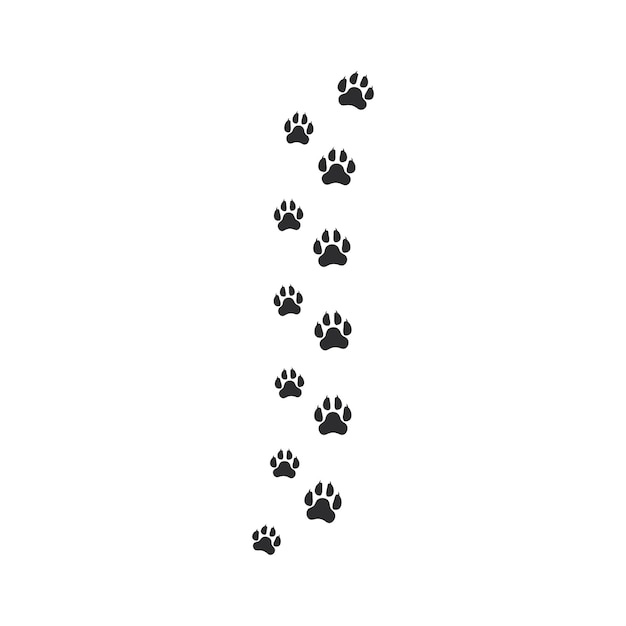 Vector paw template vector illustration