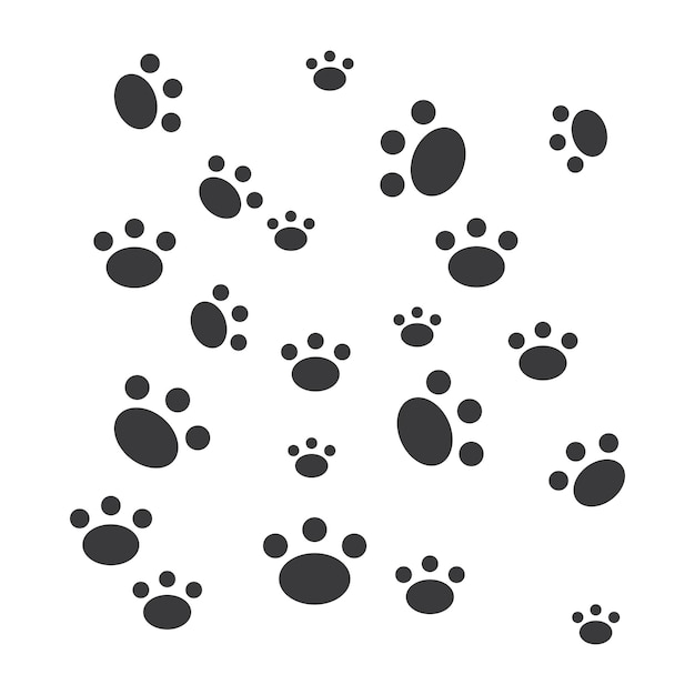 Paw vector background illustration design