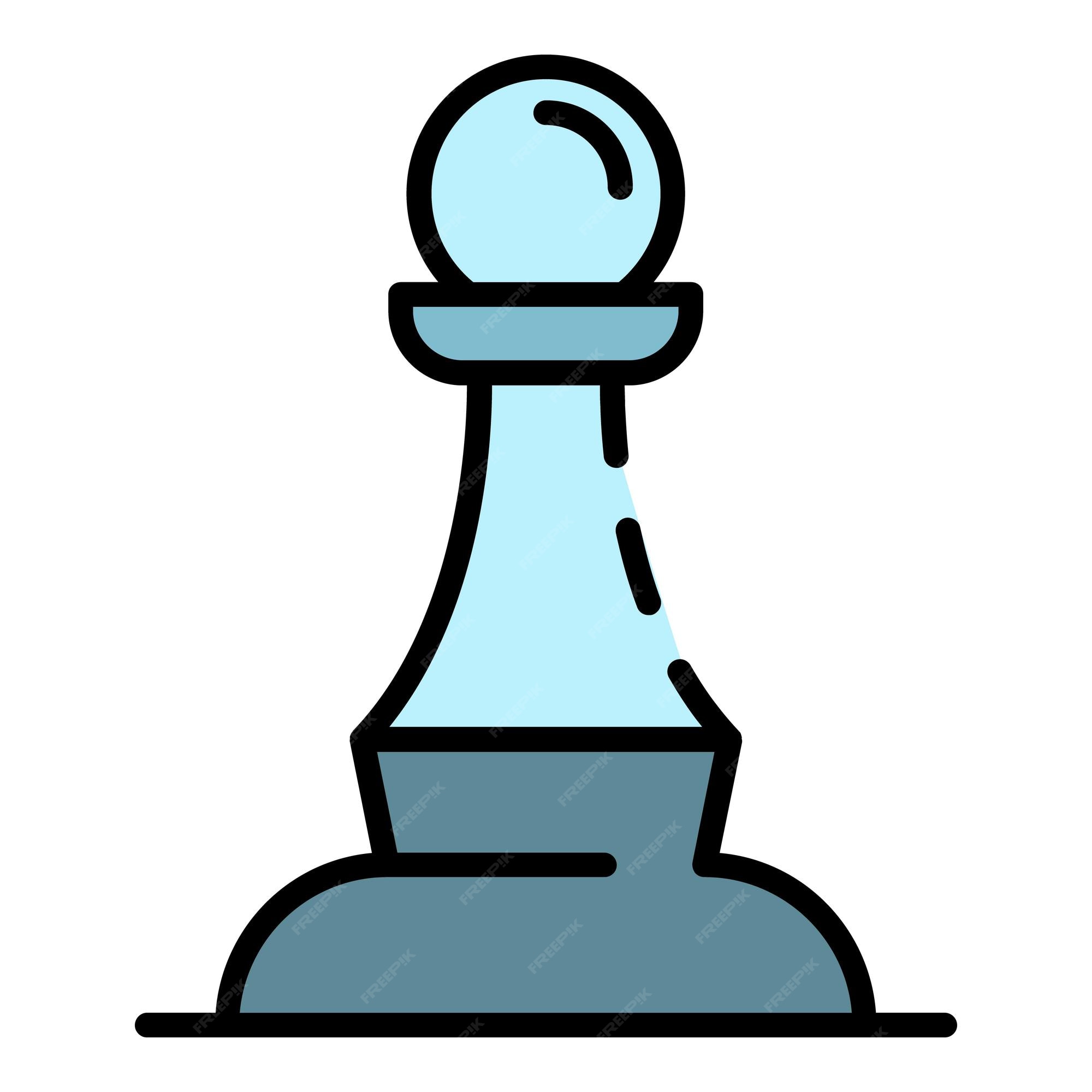 Outlined chess pawn symbol