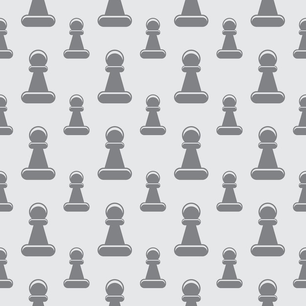 ポーン チェスのシームレスなパターン背景テンプレート