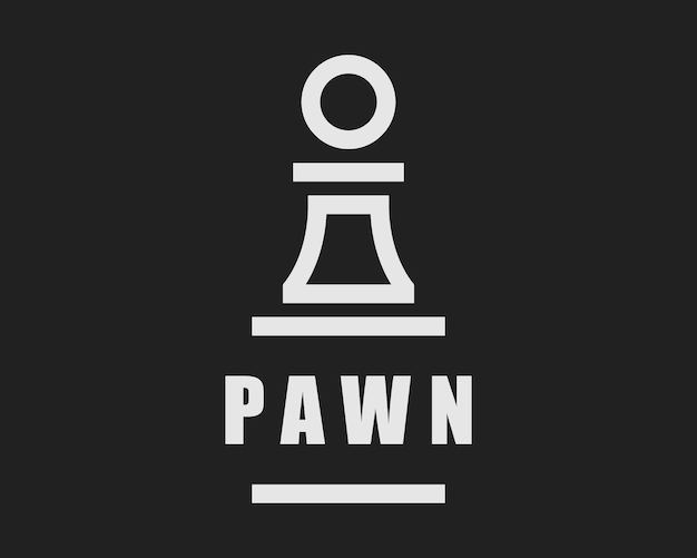 Outlined chess pawn symbol