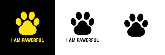 Pawprint semplici icone per il design di tshirt