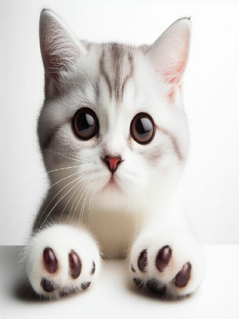 Paws the Curious Kitty white background