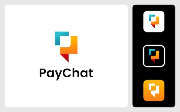 Pay chat logo premium