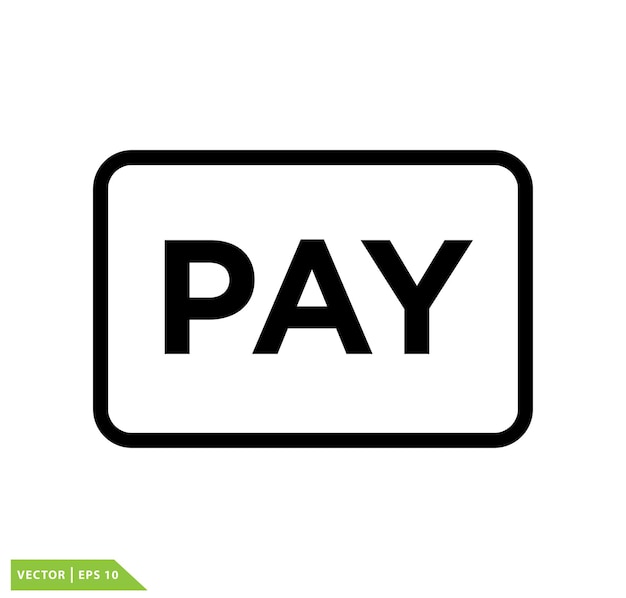 Pay icon vector logo design template