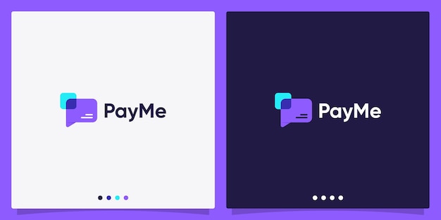 Pay me logo design with hand holding a card, concept of credit card, crypto wallet, fast online payment