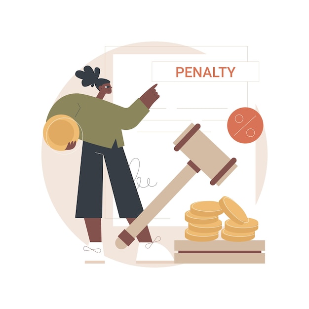 Pay penalties abstract concept illustration