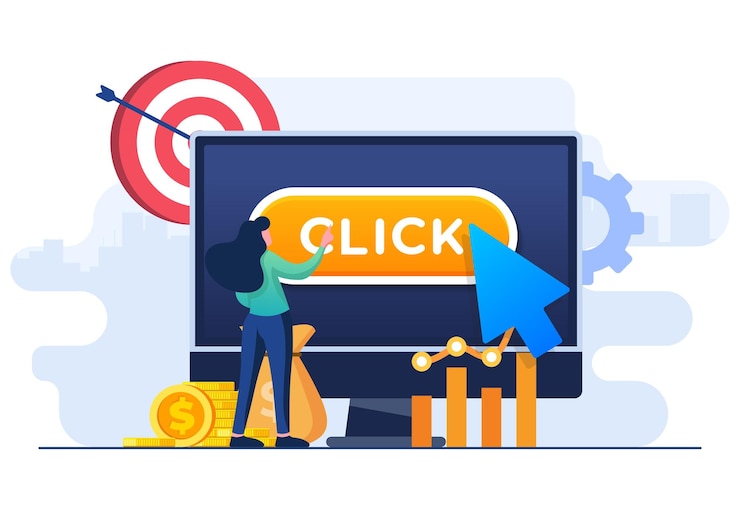 Vector pay per click internet advertising