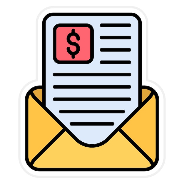 Vector pay slip icon vector image can be used for human resources