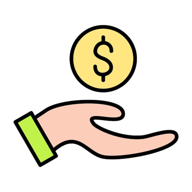 Payable Money Flat Illustration