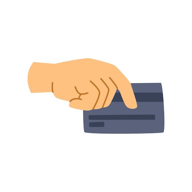 Paying by credit card hand gesture