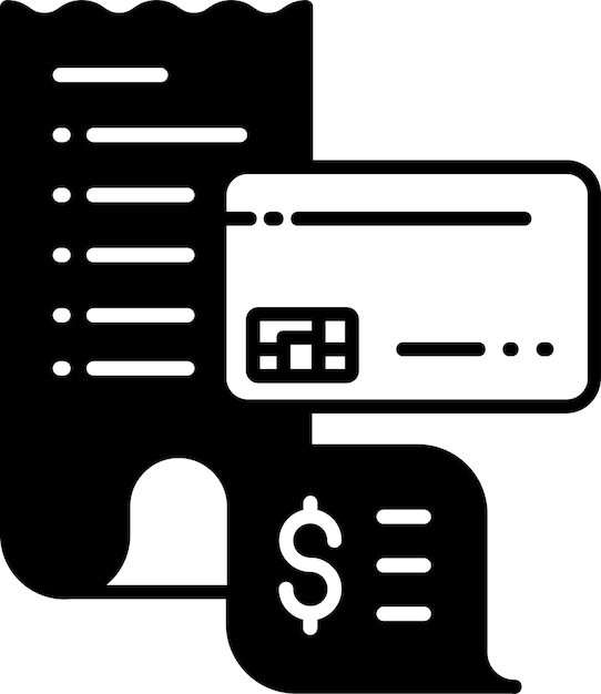 payment card solid glyph vector illustration