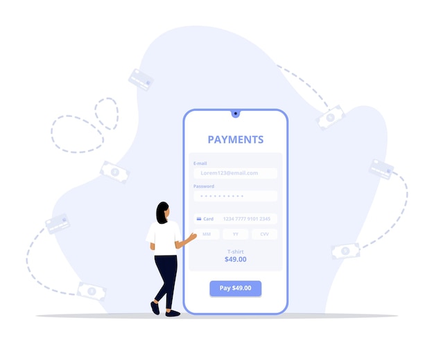 Payment information concept illustration