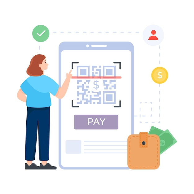 Payment method flat illustration vector