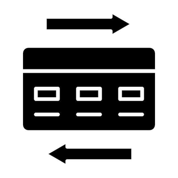 Payment Method Glyph Solid Black Illustration