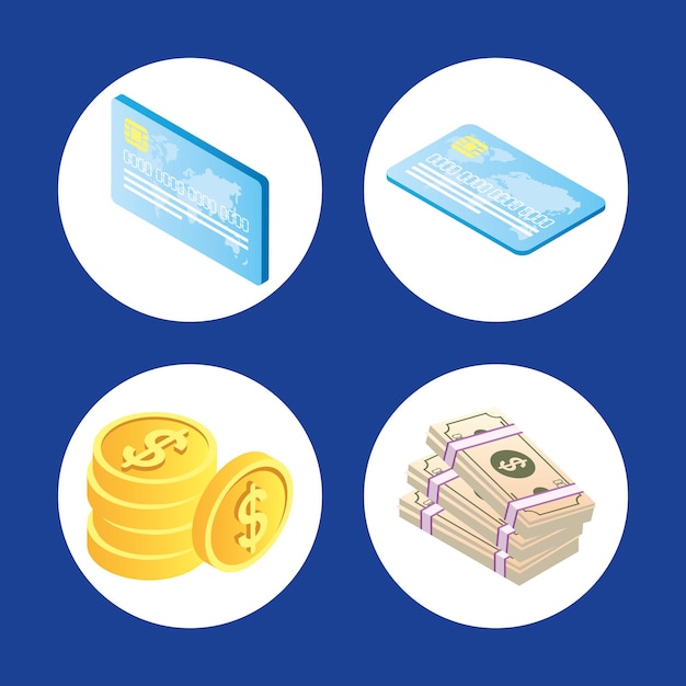 Payment online icon set