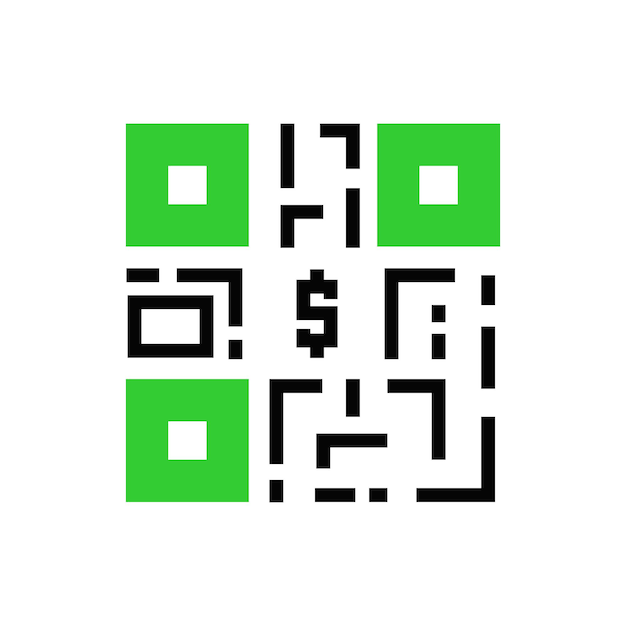 Payment QR code icon illustration design Vector design