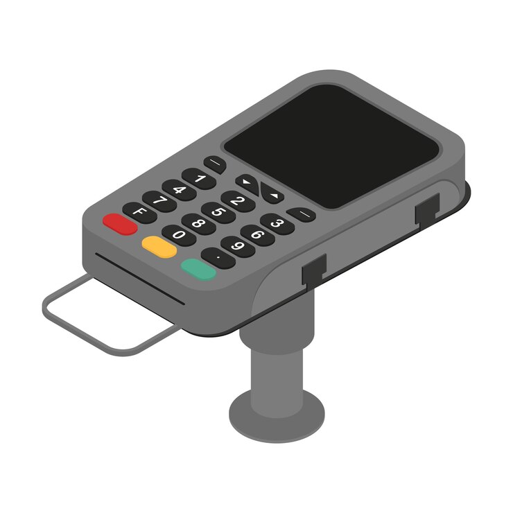 Vector payment terminal contactless payment card payment vector illustration