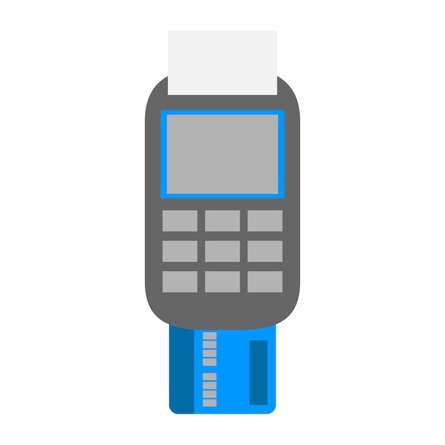 payment terminal. Flat icon isolated. Vector illustration.