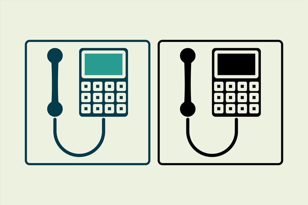 payphone icon icon related to UI elements suitable for web site app user interfaceselement printable etc solid icon style simple vector design editable