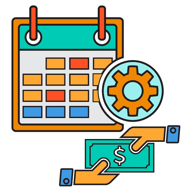 Payroll of HR Payroll voor human resource vectorillustratie