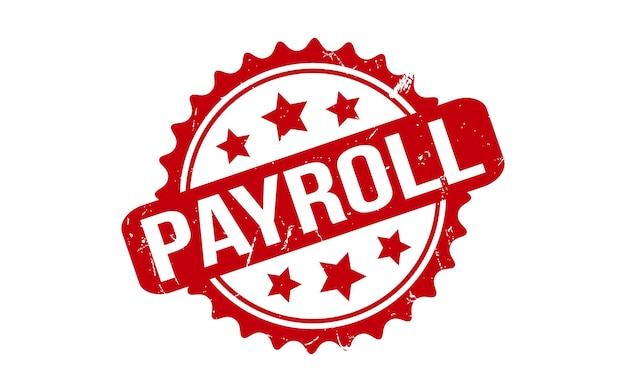 Vector payroll rubber stamp seal vector