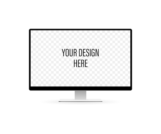 Premium Vector  Pc desktop screen on transparent