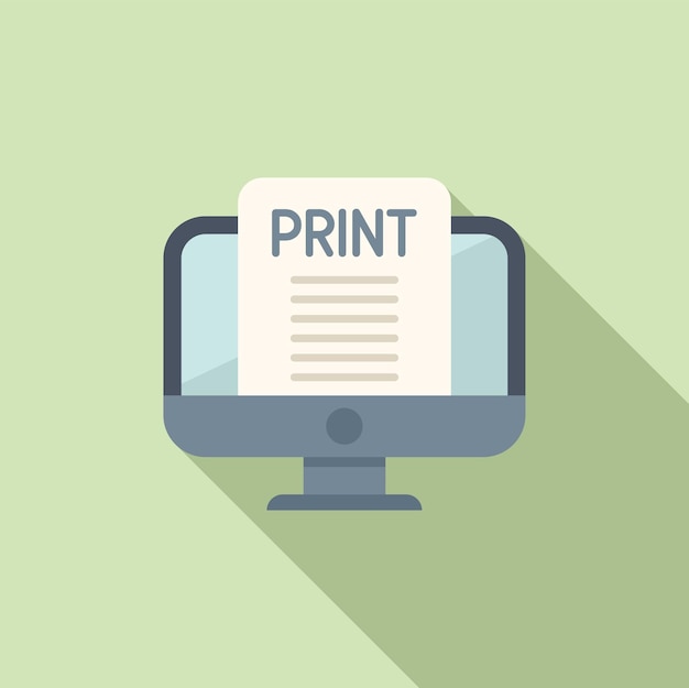 Pc print pictogram platte vector Printerpers Kopieerpapier