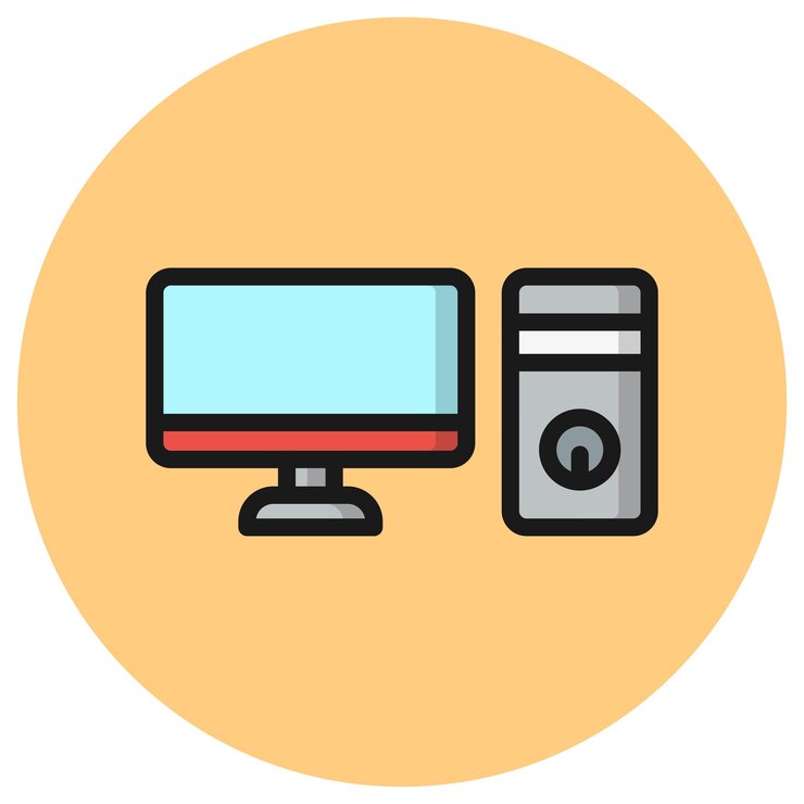 Вектор иллюстрация дизайна векторной иконы pc