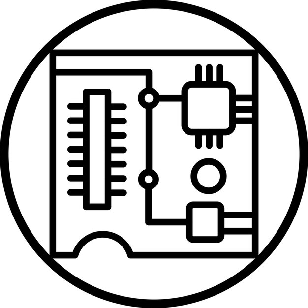 ベクトル pcbボード アイコン スタイル