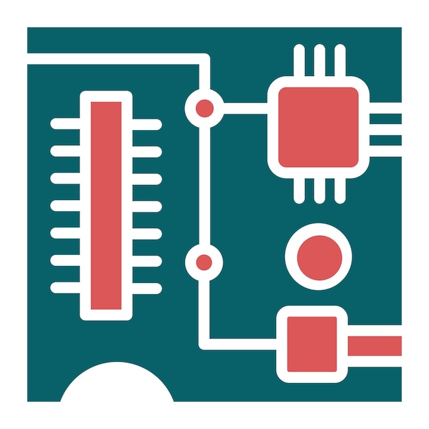 Vettore stile dell'icona della scheda pcb