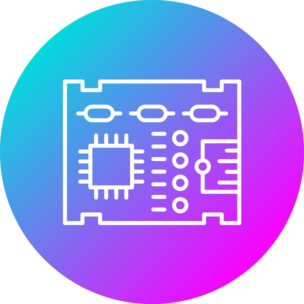 PCBボードのベクトルアイコンは,電気技師のツールアイコンセットに使用できます