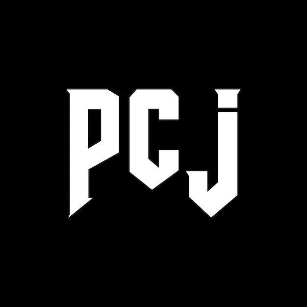 Логотип PCJ для технологической компании PCJ дизайн логотипа черно-белого цветового сочетания PCJ логотип PCJ вектор PCJ дизайн PCJ икона PCJ алфавит PCJ типография логотип дизайн