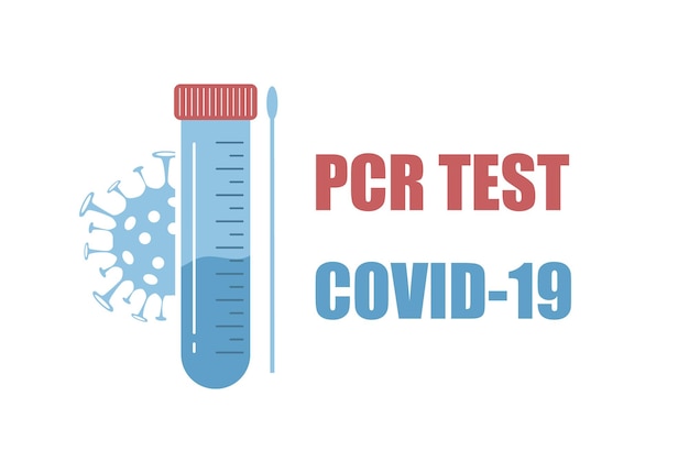 PCR 테스트. 비강 면봉 실험실 분석.